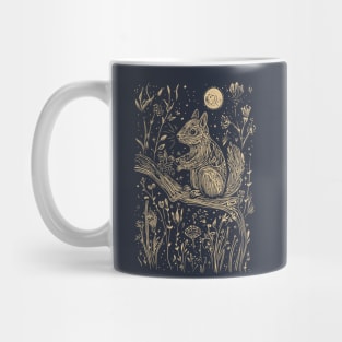 Mystical Squirrel in a Celestial Forest – Cosmic Woodland Spirit Mug